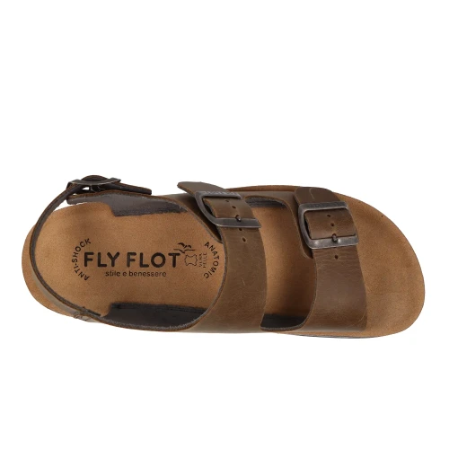 Fly Flot - Leather Man Sandal Taupe