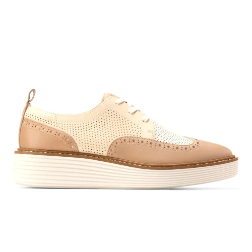 Cole Haan - Originalgrand Platform Wingtip Oxford Ch Soft Buff Vanilla Custard Ivory