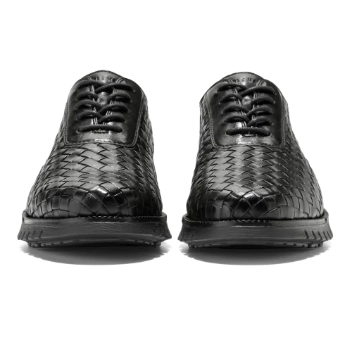 Cole Haan - Zerogrand Remastered Woven Oxfords Black   Black   Black
