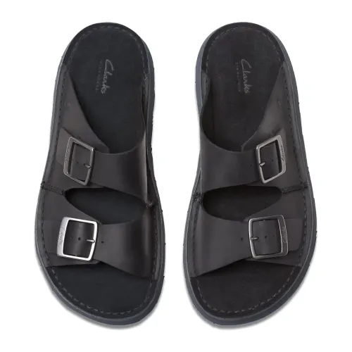 Clarks - Solsbury Strap Black Leather