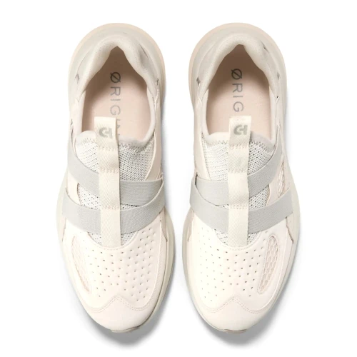 Cole Haan - Og Quadstar Monk Strap Running Sneakers Silver Birch Dove Ivory