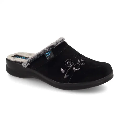Fly Flot - Cloth Woman Slipper Black