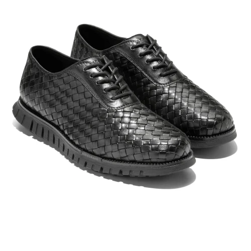 Cole Haan - Zerogrand Remastered Woven Oxfords Black   Black   Black
