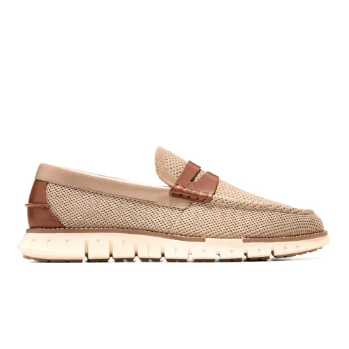 Cole Haan - Zerogrand Remastered Stitchlite Loafers Sesame   Brit Tan   Ivory