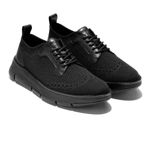 Cole Haan - Zerogrand Revel Stitchlite Oxfords Black Knit Leather Black