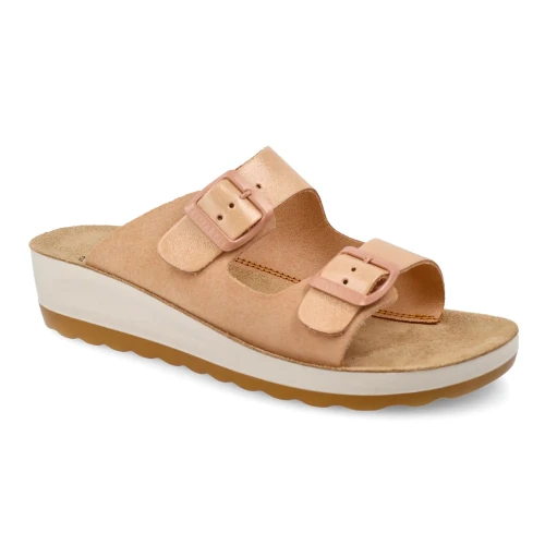 Fly Flot - Leather Woman Slipper Deep Pink