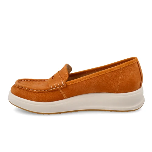 Fly Flot - Leather Woman Shoe Tan