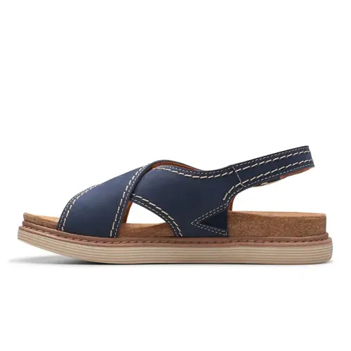 Clarks - Arwell Sling Navy Nubuck