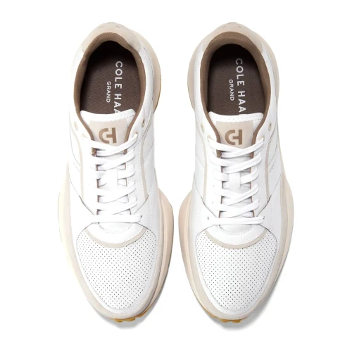 Cole Haan - Grand Crosscourt Downtown Sneakers Optic White   Silver Lining   Ivory