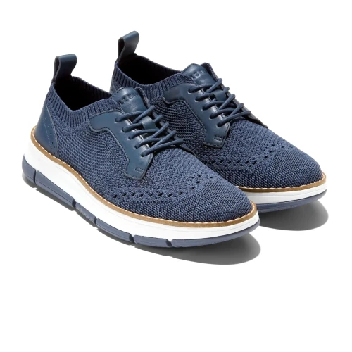 Cole Haan - Zerogrand Revel Stitchlite Oxfords Navy Blazer And Big Dipper Knit Leather White