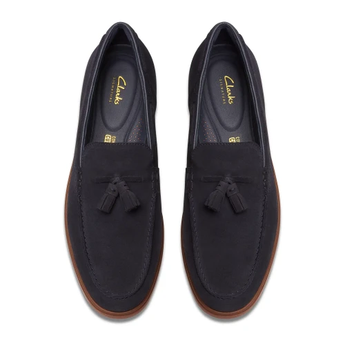 Clarks - Torford Tassel Navy Suede