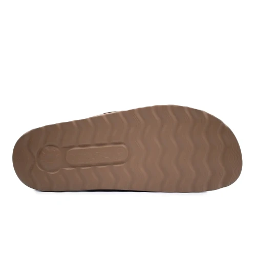 Fly Flot - Leather Man Slipper Dark-Brown
