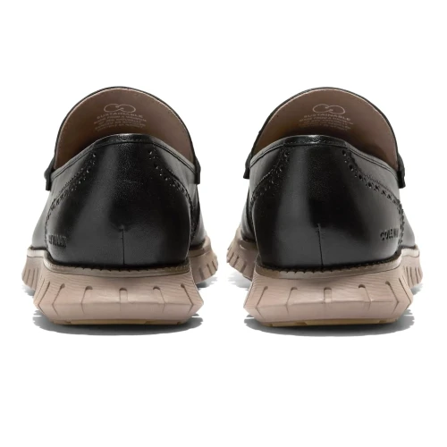Cole Haan - Zerogrand Remastered Penny Loafers Black Stamped   Lava   Irish Coffee