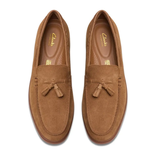 Clarks - Torford Tassel Cola Suede