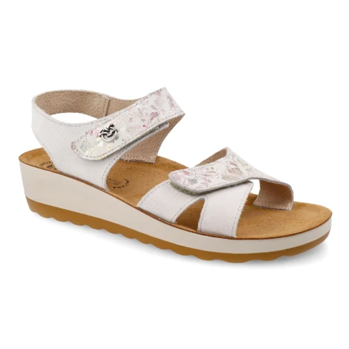 Fly Flot - Leather Woman Sandal Light Grey