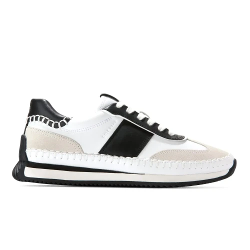 Cole Haan - Grandpro Premier Runners White Black Silver Bich Suede Black-White