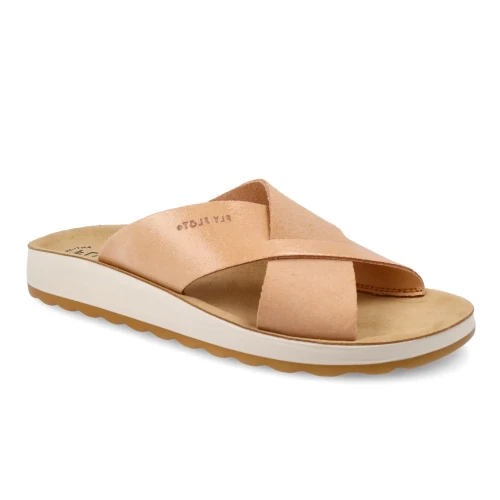 Fly Flot - Leather Woman Slipper Deep Pink