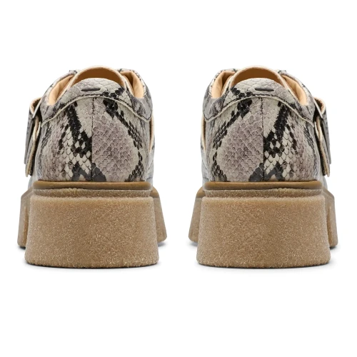 Clarks - Linoso Monk Grey Snake Lea