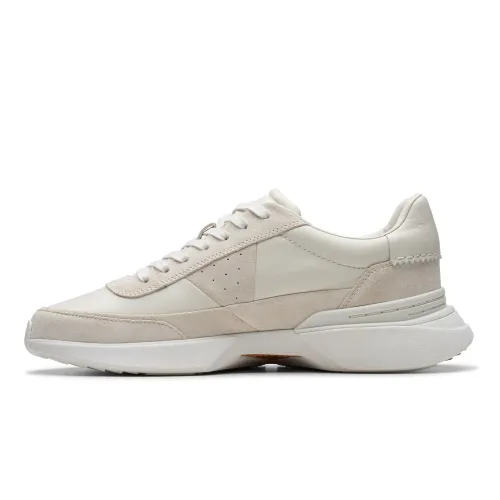 Clarks - Craft Pace White Leather