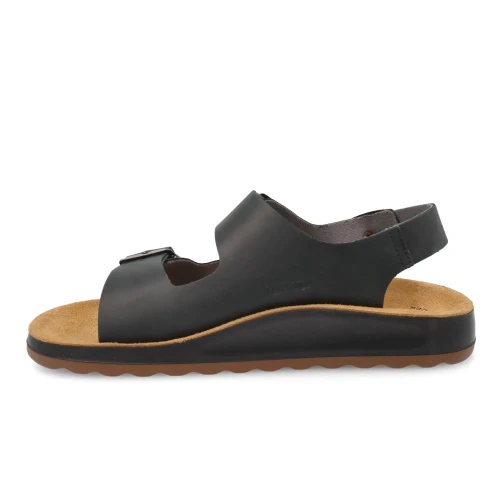 Fly Flot - Leather Man Sandal Black