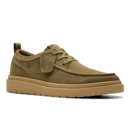 Clarks - Polden Moc Olive Suede