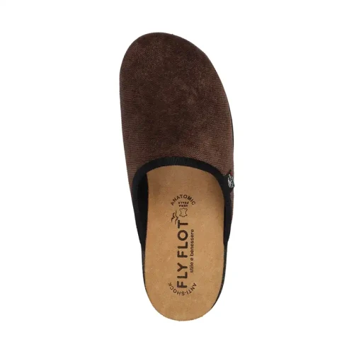 Fly Flot - Cloth Man Slipper Dark-Brown