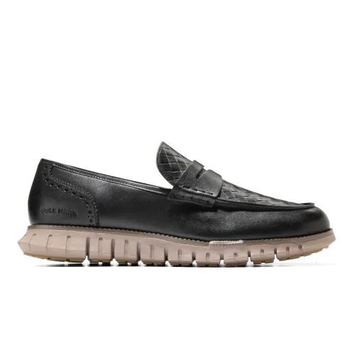 Cole Haan - Zerogrand Remastered Penny Loafers Black Stamped   Lava   Irish Coffee