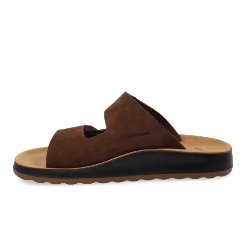Fly Flot - Leather Man Slipper Dark-Brown