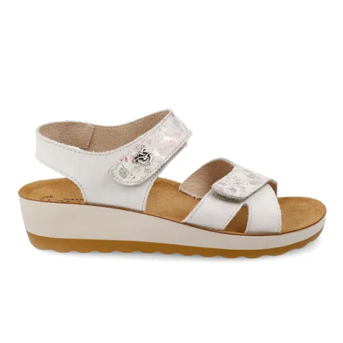 Fly Flot - Leather Woman Sandal Light Grey