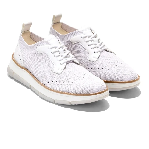 Cole Haan - Zerogrand Revel Stitchlite Oxfords Harbor Mist & White Knit Leather White