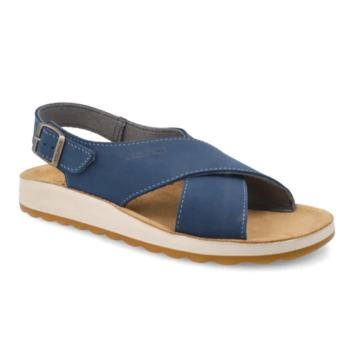 Fly Flot - Leather Woman Sandal Blue