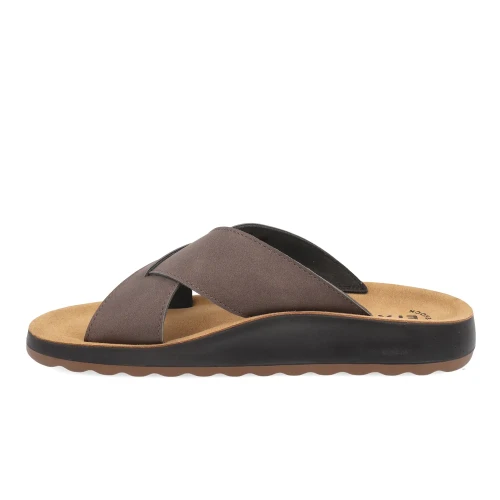 Fly Flot - Synthetic Man Slipper Dark-Brown