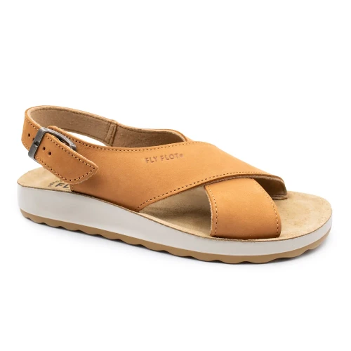 Fly Flot - Leather Woman Sandal Tan