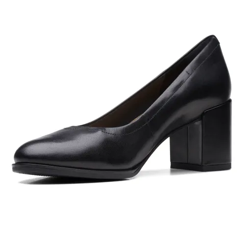 Clarks - Freva55 Court Black Leather