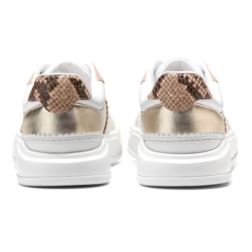 Cole Haan - Grandpro Carissa Sneakers White Silver Birch Suede Soft Gold Cameo Rose Snake Print
