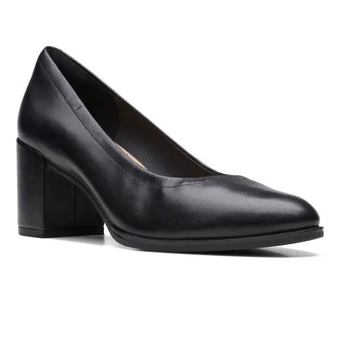 Clarks - Freva55 Court Black Leather