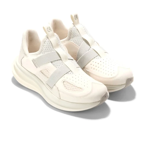 Cole Haan - Og Quadstar Monk Strap Running Sneakers Silver Birch Dove Ivory