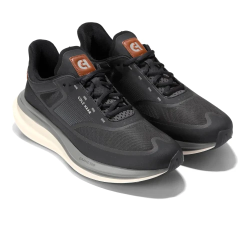 Cole Haan - Originalgrand Quadstar Running Sneakers Black British Tan Periscope Quiet Shade Ivory