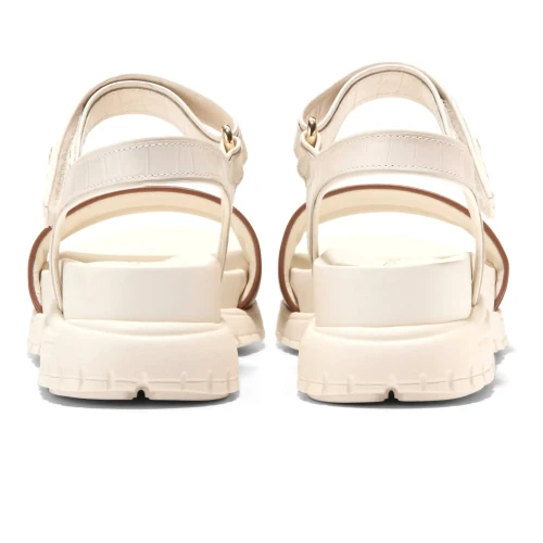 Cole Haan - Zerogrand Ankle Strap Sandals Ch Dk Cuoio Ivory Croc Print Ivory