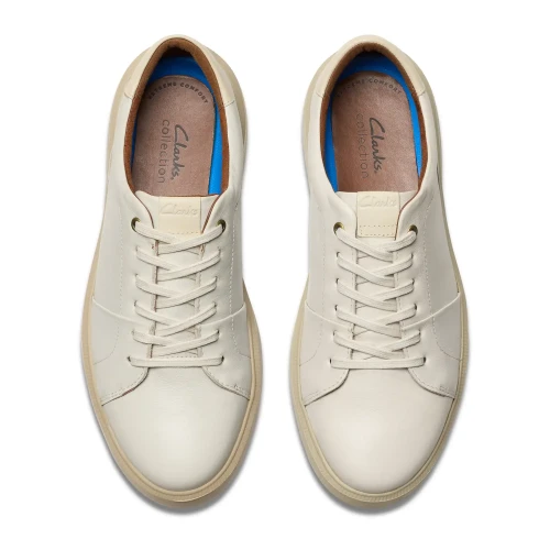 Clarks - Brodin Lace White Leather
