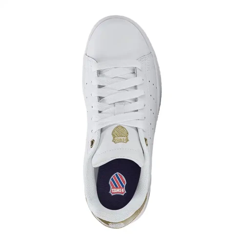 K-Swiss - Classic Pf Platfor White White/Gold