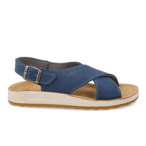 Fly Flot - Leather Woman Sandal Blue