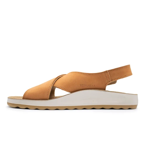 Fly Flot - Leather Woman Sandal Tan
