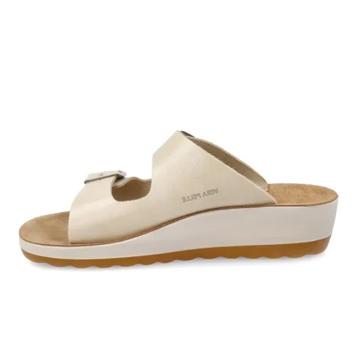 Fly Flot - Leather Woman Slipper Ivory