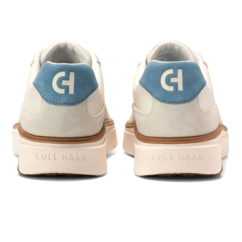 Cole Haan - Grandpro Featherarc Bike Toe Sneaker Ivory Provincial Blue  Silver Birch