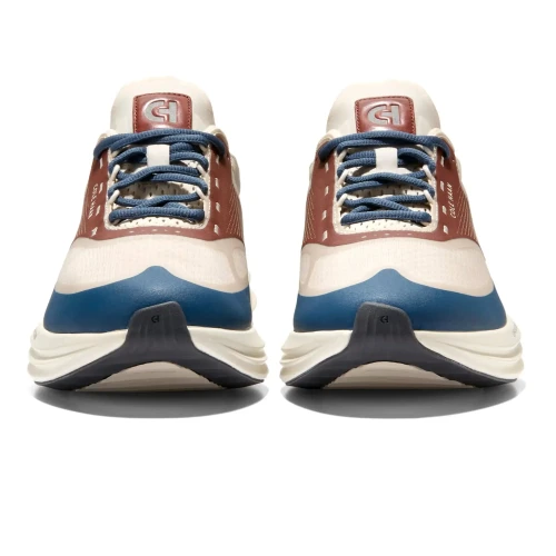 Cole Haan - Originalgrand Quadstar Running Sneakers Ancient Scroll   Ch Scotch   Ivory