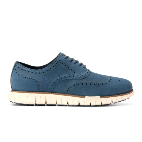 Cole Haan - Zerogrand Remastered Wingtip Oxford Big Dipper Nubuck   Ch Natural   Ivory