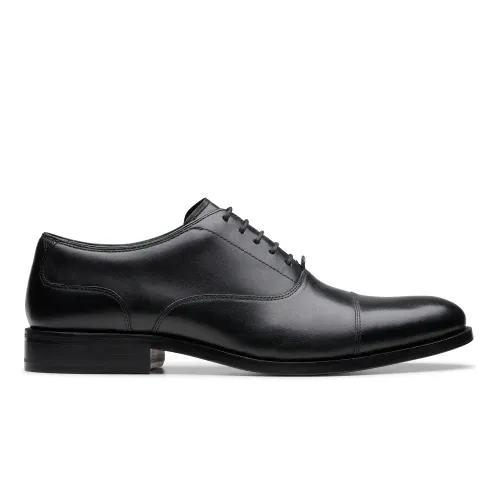 Clarks - Craftjames Cap Black Leather