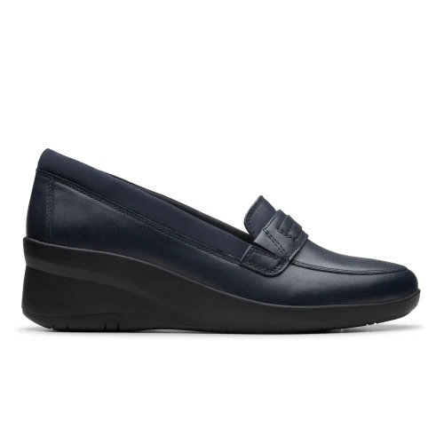 Clarks - Suttyn Penny Navy Leather