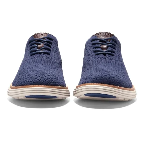 Cole Haan - Originalgrand Remastered Stitchlite Ox Marine Blue   Dark Chocolate   Silver Lining